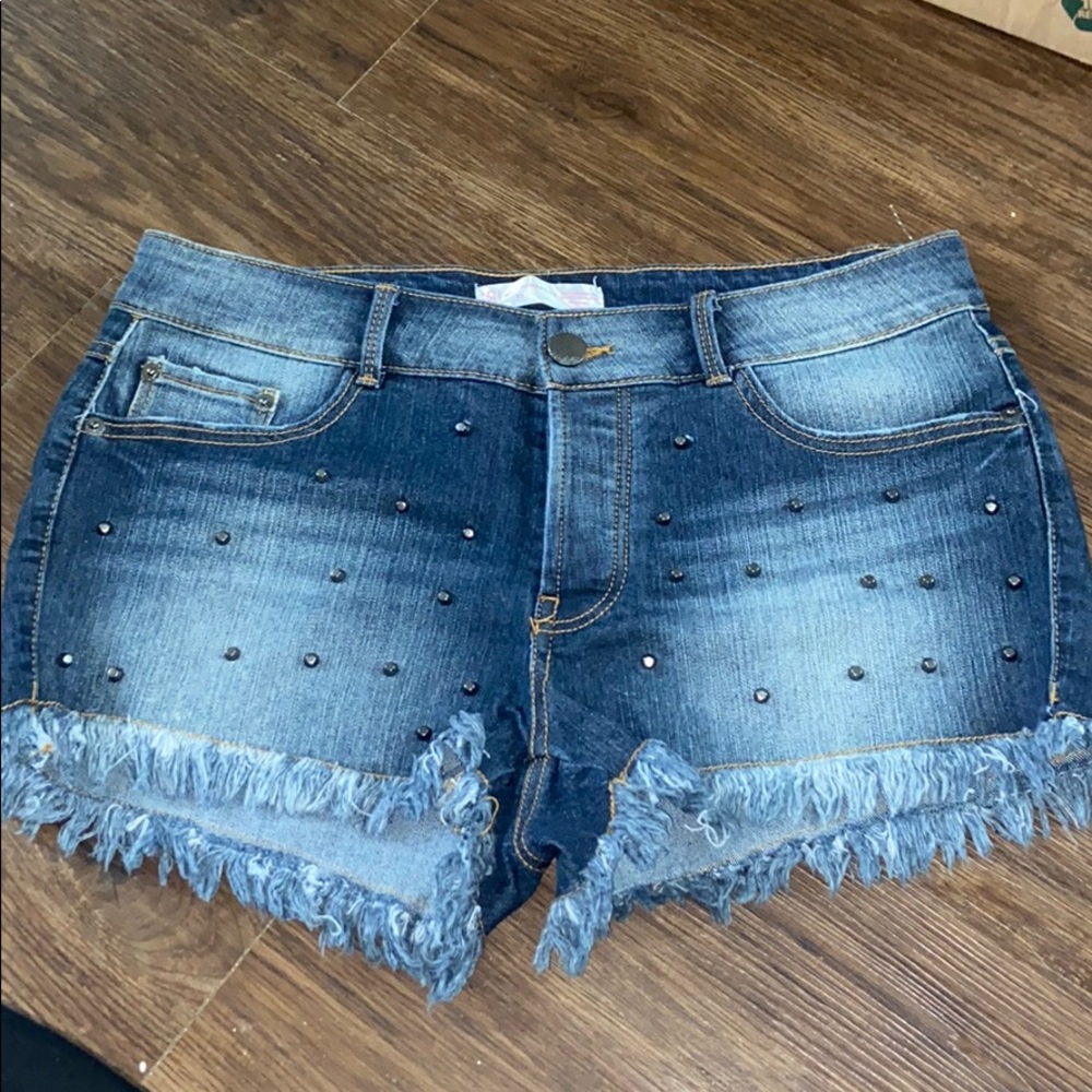 Denim Stud Shorts- Size 13